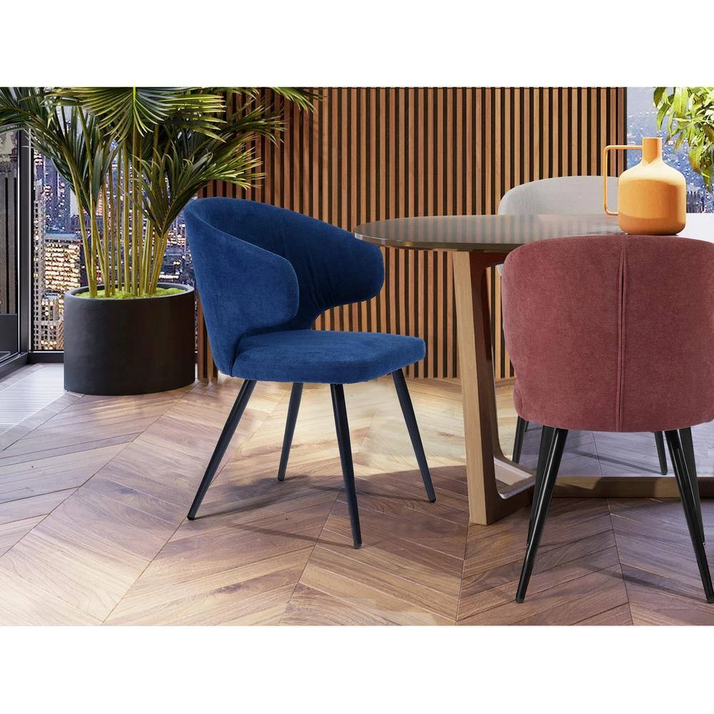 HD-YUEILL Coral Upholstered Side Chair by Homy Casa 4 HD-YUEILL Coral Upholstered Side Chair by Homy Casa - Image 2