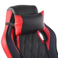 Porch and Den Black Ergonomic Gaming Chair with Footrest and Neck Pillow by Homy Casa -Homy Casa Shop red homy casa furniture accessories burgendy red 76 1000