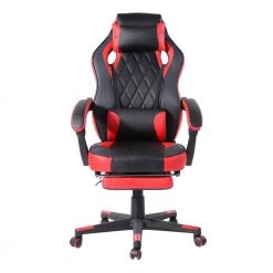 Porch and Den Black Ergonomic Gaming Chair with Footrest and Neck Pillow by Homy Casa -Homy Casa Shop red homy casa furniture accessories burgendy red c3 1000
