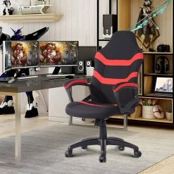 19.7 in. Width Standard Red Gaming Chair with Adjustable Height by Homy Casa -Homy Casa Shop red homy casa gaming chairs linton red lp lmkz 31 1000