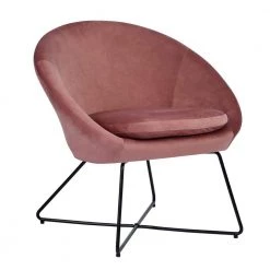 Doumbia Rose Velvet Barrel Chair With Cushion by Homy Casa