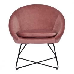 Doumbia Rose Velvet Barrel Chair With Cushion by Homy Casa -Homy Casa Shop rose homy casa accent chairs hd doumbia rose a c3 1000