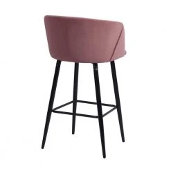 Aldridge 28 in. Rose Low Back Metal Frame Bar Stool with Velvet Seat (Set of 2) by Homy Casa -Homy Casa Shop rose homy casa bar stools hd aldridge high bar frost rose 1f 1000