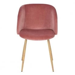 Ynez Velvet Upholstered Black Metal Legs Arm Dining Chairs(Set of 2) by Homy Casa -Homy Casa Shop rose homy casa dining chairs ynez rose oak x leg c3 1000