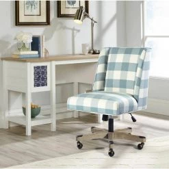 Bormuth Sky Blue Upholstered Office Chair by Homy Casa -Homy Casa Shop sky blue homy casa task chairs bormuth 2502 31 1000