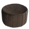 AKBAR Smoke Velvet Round Pouf Ottoman by Homy Casa -Homy Casa Shop smoke homy casa ottomans akbar large smoke 64 1000