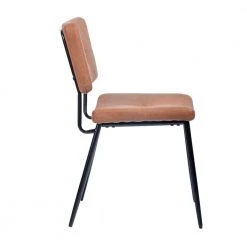 Karomi Brown Faux Leather Upholstered Side Dining Chairs(Set of 2) by Homy Casa 14 Karomi Brown Faux Leather Upholstered Side Dining Chairs(Set of 2) by Homy Casa -Homy Casa Shop tan homy casa dining chairs karomi vintage a 4f 1000