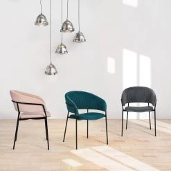 Stolz Green Velvet Upholstered Dining Chair (Set of 2) by Homy Casa 19 Stolz Green Velvet Upholstered Dining Chair (Set of 2) by Homy Casa -Homy Casa Shop teal green homy casa dining chairs hd stolz teal green black leg 31 1000