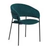 Stolz Green Velvet Upholstered Dining Chair (Set of 2) by Homy Casa 1 Stolz Green Velvet Upholstered Dining Chair (Set of 2) by Homy Casa -Homy Casa Shop teal green homy casa dining chairs hd stolz teal green black leg 64 1000
