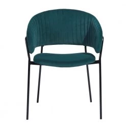 Stolz Green Velvet Upholstered Dining Chair (Set of 2) by Homy Casa 13 Stolz Green Velvet Upholstered Dining Chair (Set of 2) by Homy Casa -Homy Casa Shop teal green homy casa dining chairs hd stolz teal green black leg c3 1000