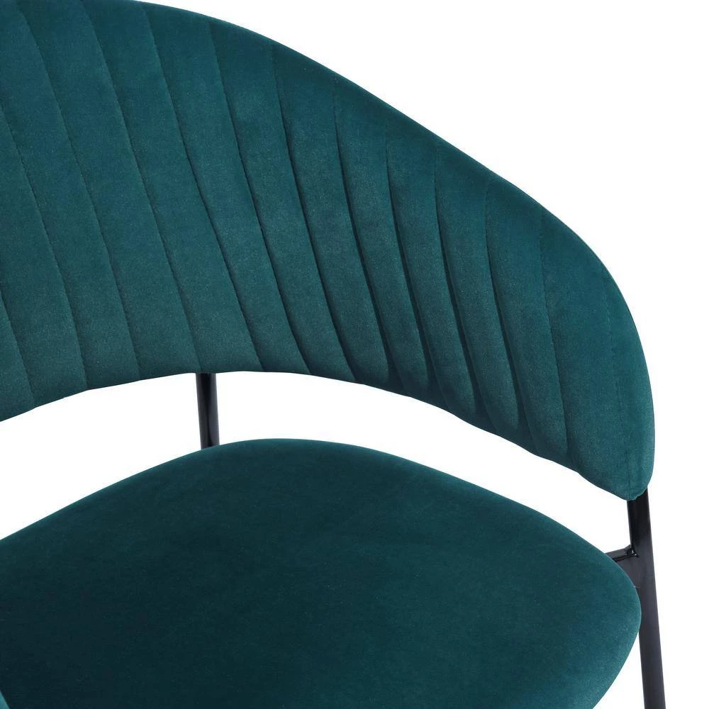 Stolz Green Velvet Upholstered Dining Chair (Set of 2) by Homy Casa 9 Stolz Green Velvet Upholstered Dining Chair (Set of 2) by Homy Casa - Image 7