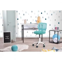 Carnation Turquoise Mesh Upholstery Task Chair with Adjustable Height by Homy Casa -Homy Casa Shop turquoise homy casa task chairs carnation turquoise 31 1000