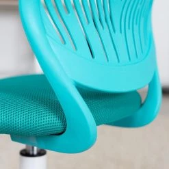 Carnation Turquoise Mesh Upholstery Task Chair with Adjustable Height by Homy Casa -Homy Casa Shop turquoise homy casa task chairs carnation turquoise 66 1000