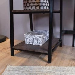 47 in. L-Shaped Walnut Computer Desk with Shelves by Homy Casa -Homy Casa Shop walnut homy casa computer desks drogba fa 1000