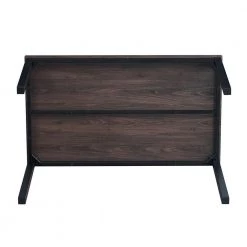 Brandt 47 in. Walnut Rectangle Manuefactured Wood Top with Metal Frame Dining Table (Seats 4) by Homy Casa -Homy Casa Shop walnut homy casa kitchen dining tables brandt walnut black leg 120 1f 1000