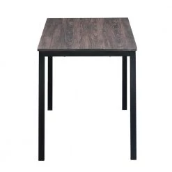 Brandt 47 in. Walnut Rectangle Manuefactured Wood Top with Metal Frame Dining Table (Seats 4) by Homy Casa -Homy Casa Shop walnut homy casa kitchen dining tables brandt walnut black leg 120 4f 1000