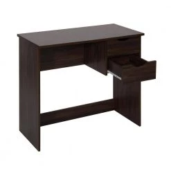 Waston 35.4 in. Rectangular Walnut Wood 2-Drawer Writing Desk by Homy Casa 23 Waston 35.4 in. Rectangular Walnut Wood 2-Drawer Writing Desk by Homy Casa -Homy Casa Shop walnut homy casa writing desks hd waston walnut c3 1000