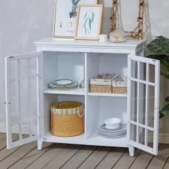 Taneka White Wood Accent Cabinet by Homy Casa -Homy Casa Shop white homy casa accent cabinets hd taneka white 77 1000