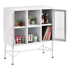 Richter White Storage Cabinet With 2-Door by Homy Casa -Homy Casa Shop white homy casa accent cabinets richter white 31 1000