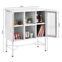 Richter White Storage Cabinet With 2-Door by Homy Casa -Homy Casa Shop white homy casa accent cabinets richter white 77 1000
