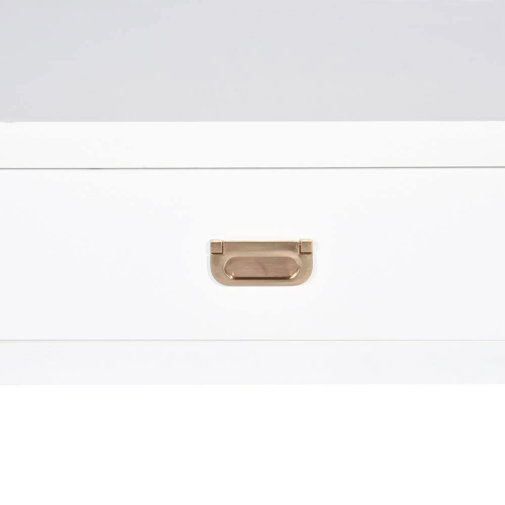 Bianca 44.3 in. White Rectangle Manufactured Wood Console Table by Homy Casa 8 Bianca 44.3 in. White Rectangle Manufactured Wood Console Table by Homy Casa - Image 6