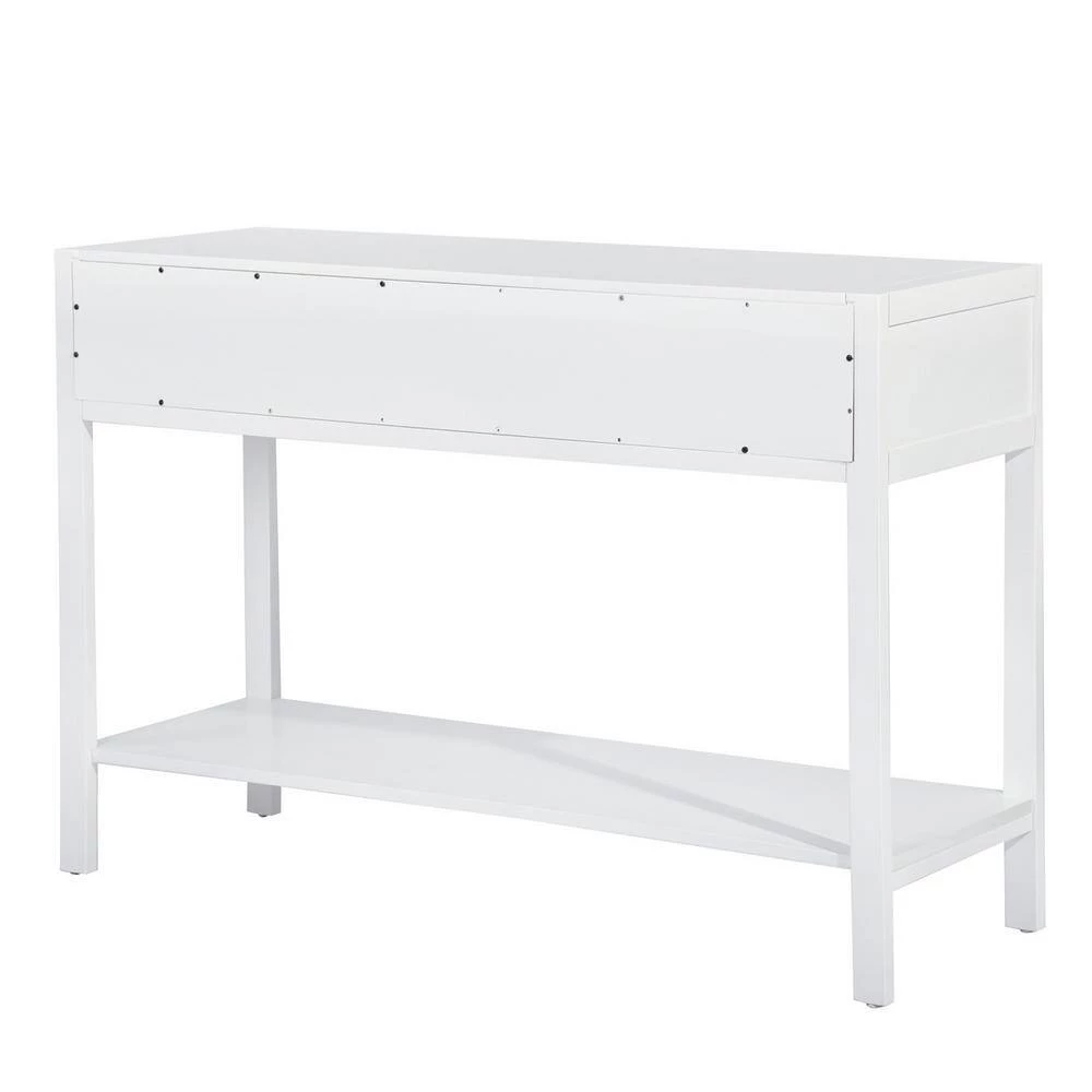 Bianca 44.3 in. White Rectangle Manufactured Wood Console Table by Homy Casa 6 Bianca 44.3 in. White Rectangle Manufactured Wood Console Table by Homy Casa - Image 4