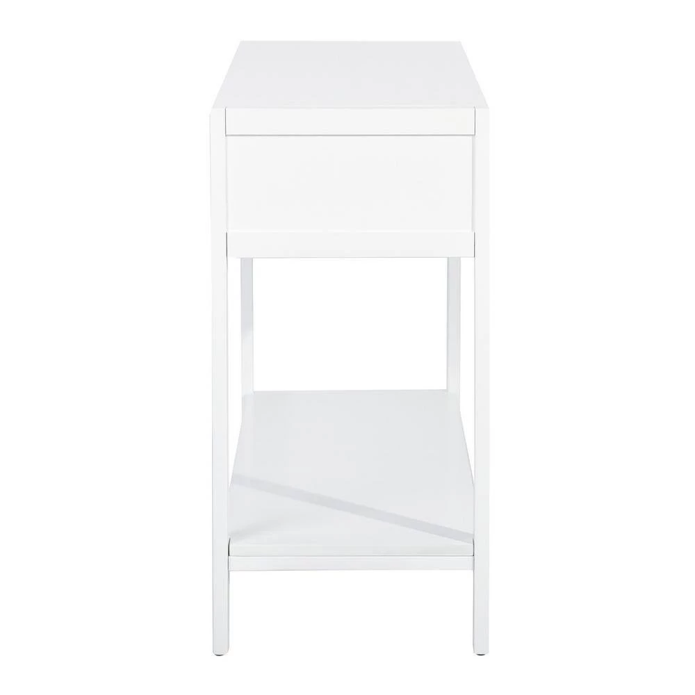 Bianca 44.3 in. White Rectangle Manufactured Wood Console Table by Homy Casa 5 Bianca 44.3 in. White Rectangle Manufactured Wood Console Table by Homy Casa - Image 3