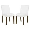 Lowe White Upholstered Dining Chairs(Set of 2) by Homy Casa -Homy Casa Shop white homy casa dining chairs lowe wh 64 1000