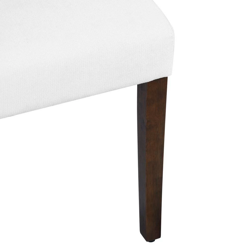 Lowe White Upholstered Dining Chairs(Set of 2) by Homy Casa 13 Lowe White Upholstered Dining Chairs(Set of 2) by Homy Casa - Image 11