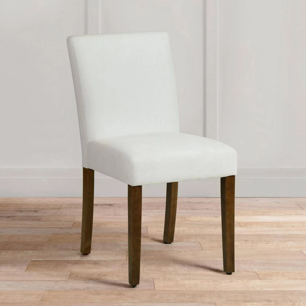 Lowe White Upholstered Dining Chairs(Set of 2) by Homy Casa 8 Lowe White Upholstered Dining Chairs(Set of 2) by Homy Casa - Image 6