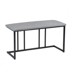 Unathi 4-Piece Rectangle Manufactured Wood Top White And Grey Dining Table set by Homy Casa -Homy Casa Shop white homy casa dining room sets unathi 1d 1000