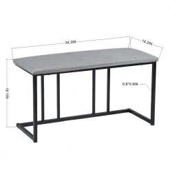 Unathi 4-Piece Rectangle Manufactured Wood Top White And Grey Dining Table set by Homy Casa -Homy Casa Shop white homy casa dining room sets unathi 44 1000