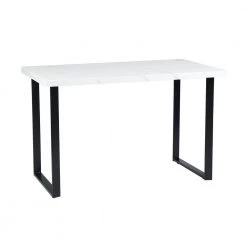 Unathi 4-Piece Rectangle Manufactured Wood Top White And Grey Dining Table set by Homy Casa -Homy Casa Shop white homy casa dining room sets unathi 66 1000