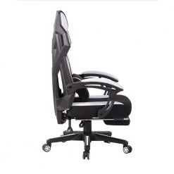 Landuci White Faux Leather Gaming Chair by Homy Casa -Homy Casa Shop white homy casa gaming chairs landuci bracket white 4f 1000