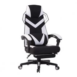 Landuci White Faux Leather Gaming Chair by Homy Casa