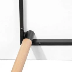 Rookie 43.3 in. White Rectangular Manufactured Wood Table Top Solid Beech Wood Legs Dining Table by Homy Casa -Homy Casa Shop white homy casa kitchen dining tables rookie round leg 110 i 76 1000