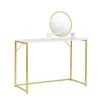Jay 29.5 in. H x 41.3 in. W x 18.5 in. D White Vanity Tables by Homy Casa -Homy Casa Shop white homy casa makeup vanities hd jay 64 1000