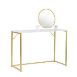 Jay 29.5 in. H x 41.3 in. W x 18.5 in. D White Vanity Tables by Homy Casa