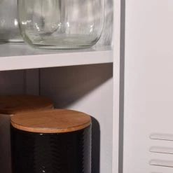 Graves White Metal Nightstand by Homy Casa -Homy Casa Shop white homy casa nightstands graves solo white lt 1d 1000