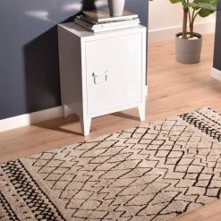 Graves White Metal Nightstand by Homy Casa -Homy Casa Shop white homy casa nightstands graves solo white lt c3 1000