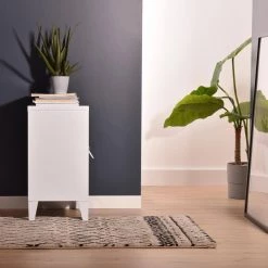 Graves White Metal Nightstand by Homy Casa -Homy Casa Shop white homy casa nightstands graves solo white lt fa 1000