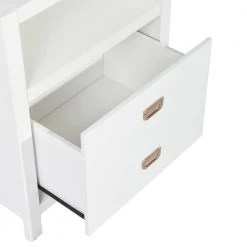 Loralie 1 -Drawer White Nightstand (27.2 in. H x 22.3 in. W x 16.9 in. D) by Homy Casa 18 Loralie 1 -Drawer White Nightstand (27.2 in. H x 22.3 in. W x 16.9 in. D) by Homy Casa -Homy Casa Shop white homy casa nightstands hd loralie white 44 1000
