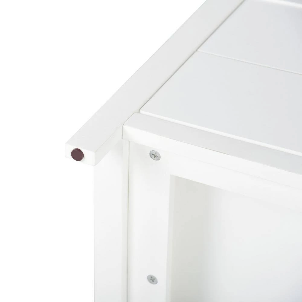 Loralie 1 -Drawer White Nightstand (27.2 in. H x 22.3 in. W x 16.9 in. D) by Homy Casa 11 Loralie 1 -Drawer White Nightstand (27.2 in. H x 22.3 in. W x 16.9 in. D) by Homy Casa - Image 9