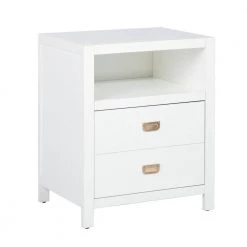 Loralie 1 -Drawer White Nightstand (27.2 in. H x 22.3 in. W x 16.9 in. D) by Homy Casa 15 Loralie 1 -Drawer White Nightstand (27.2 in. H x 22.3 in. W x 16.9 in. D) by Homy Casa -Homy Casa Shop white homy casa nightstands hd loralie white c3 1000