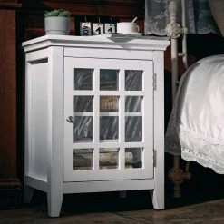 Taneka White Wood Nightstand by Homy Casa -Homy Casa Shop white homy casa nightstands hd taneka cabinet white 31 1000