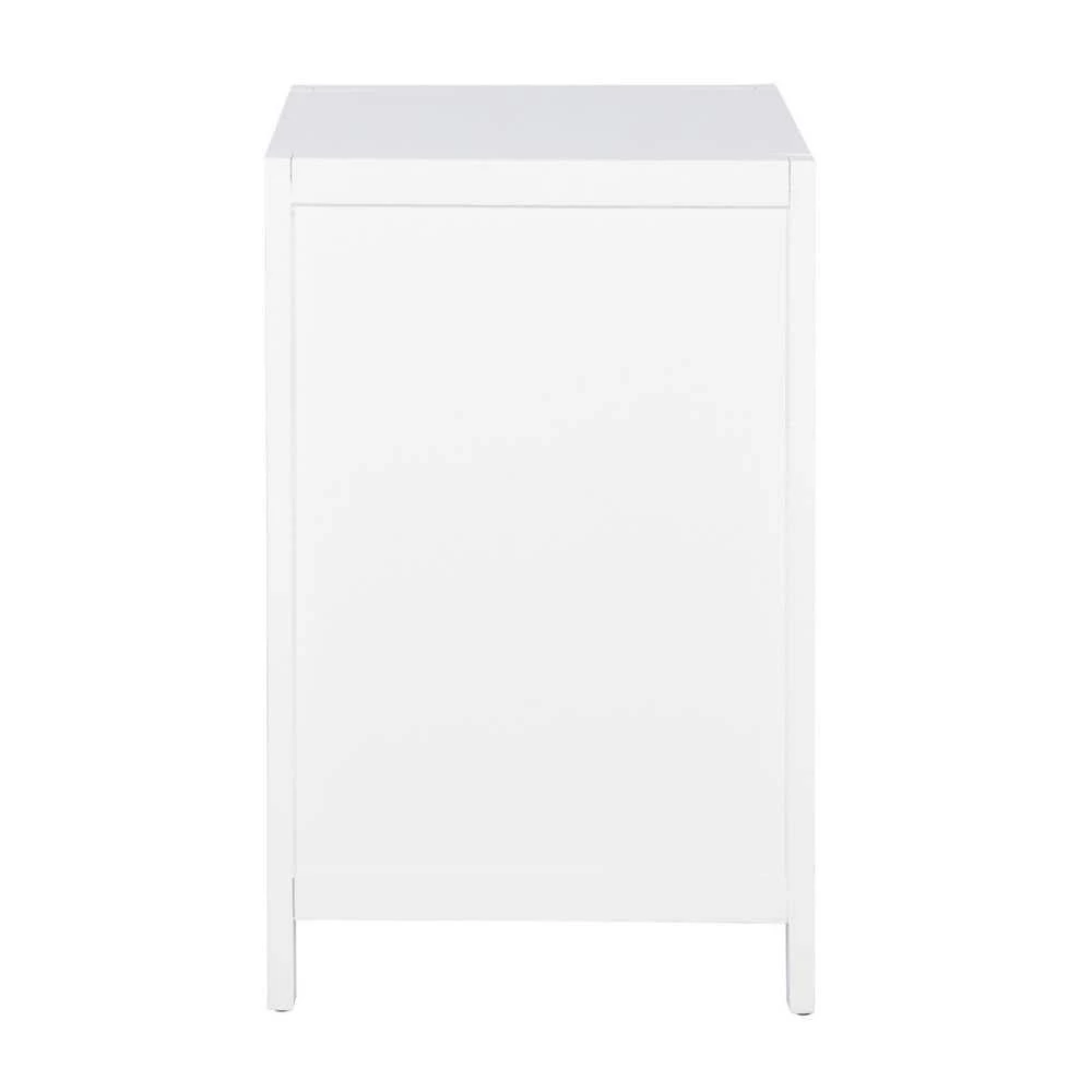Loralie 1 -Drawer White Nightstand (27.2 in. H x 22.3 in. W x 16.9 in. D) by Homy Casa 7 Loralie 1 -Drawer White Nightstand (27.2 in. H x 22.3 in. W x 16.9 in. D) by Homy Casa - Image 5