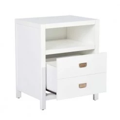 Loralie 1 -Drawer White Nightstand (27.2 in. H x 22.3 in. W x 16.9 in. D) by Homy Casa 13 Loralie 1 -Drawer White Nightstand (27.2 in. H x 22.3 in. W x 16.9 in. D) by Homy Casa -Homy Casa Shop white homy casa nightstands loralie white 77 1000