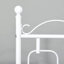 Conway Doublebed White Full Platform Bed Metal Platform Bed Frame by Homy Casa -Homy Casa Shop white homy casa platform beds conway doublebed fa 1000