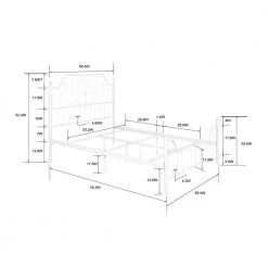 Mudiay Full White Metal Bed by Homy Casa 15 Mudiay Full White Metal Bed by Homy Casa -Homy Casa Shop white homy casa platform beds hd mudiay full white 1f 1000
