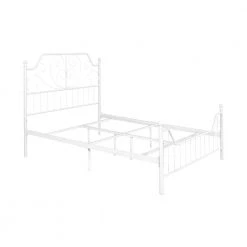 Mudiay Full White Metal Bed by Homy Casa